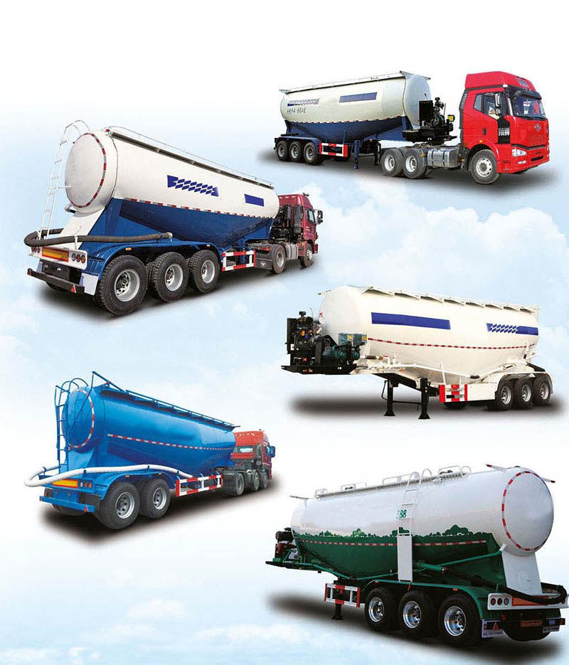 Powder material semi trailer