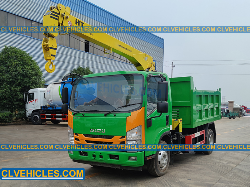 ISUZU dump truck with crane