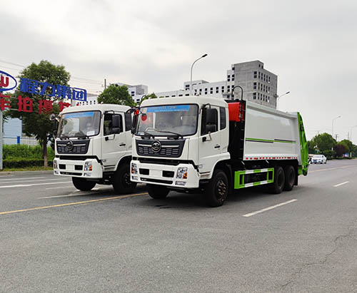 Duas unidades de caminhão de lixo compactador 18CBM são enviadas para Myanmar